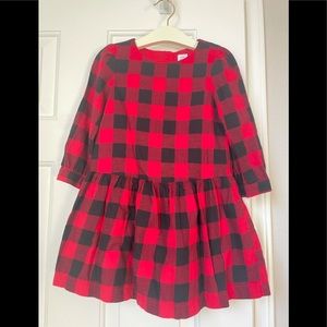 Baby GAP Red Buffalo Check toddler Dress 4T NWT